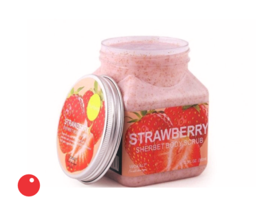 Natural Body Scrub Strawberry Sherbet-2a